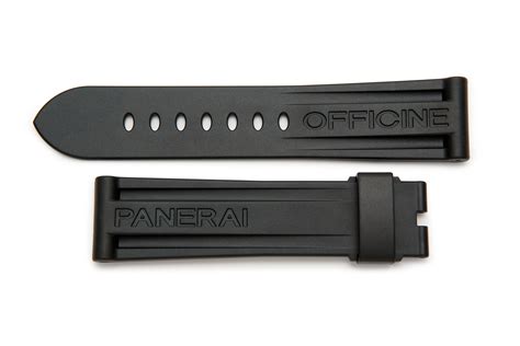 Panerai Cinturino Caucciù Nero 24/22 .